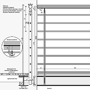 Ausführungsdetail Geländer